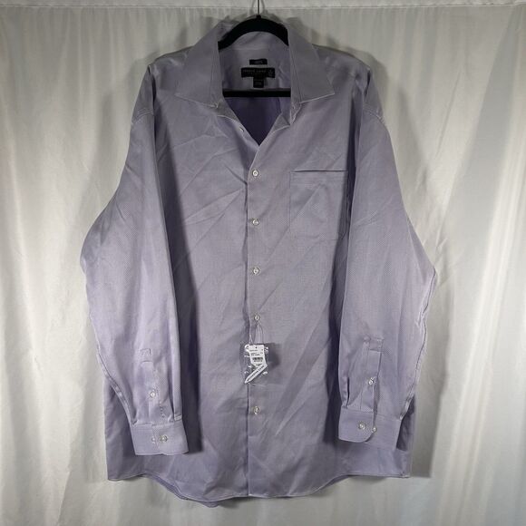 Pronto Uomo Other - New Pronto Uomo Dress Shirt Men's 18 36 Tall Purple Button Up Long Sleeve Cotton